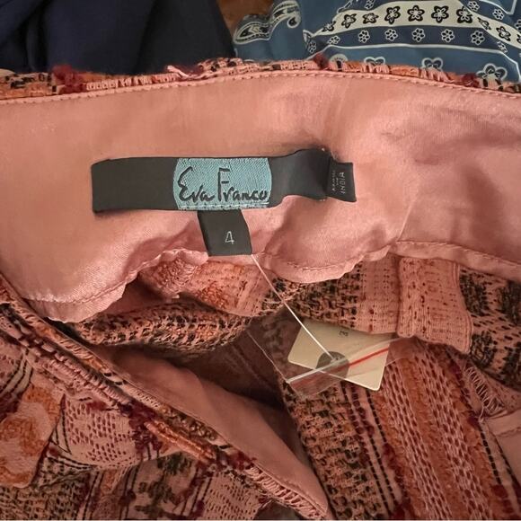 Anthropologie Eva Franco Mila Patterned High Rise Belted Shorts - Picture 6 of 8